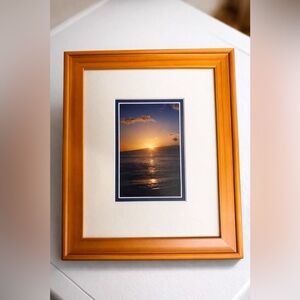 Wood Picture Frame with Mat Insert